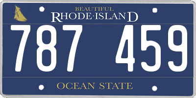 RI license plate 787459
