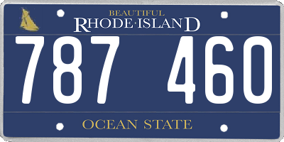 RI license plate 787460