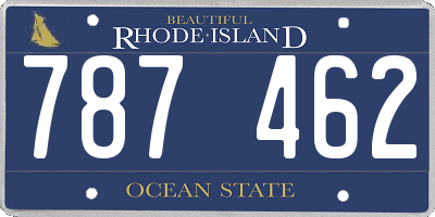 RI license plate 787462