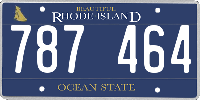 RI license plate 787464