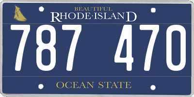 RI license plate 787470