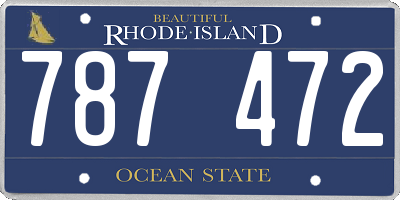 RI license plate 787472