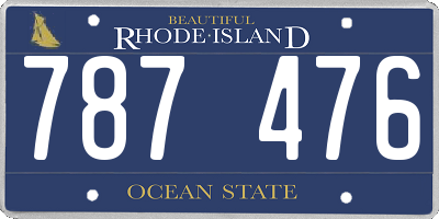 RI license plate 787476
