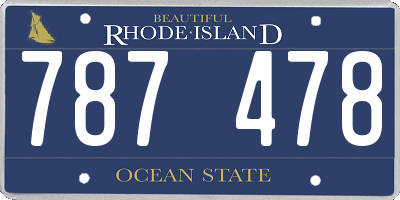 RI license plate 787478