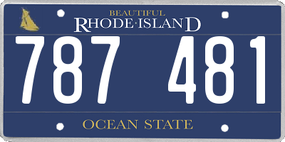 RI license plate 787481