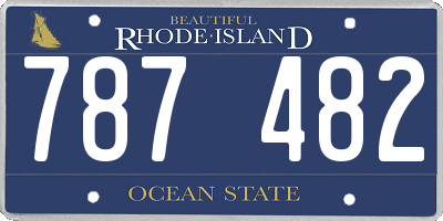 RI license plate 787482