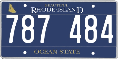 RI license plate 787484