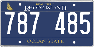 RI license plate 787485