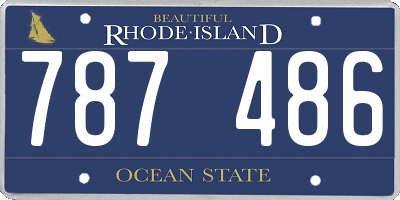 RI license plate 787486