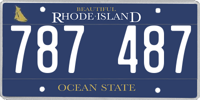 RI license plate 787487