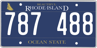 RI license plate 787488