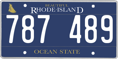 RI license plate 787489