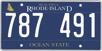 RI license plate 787491