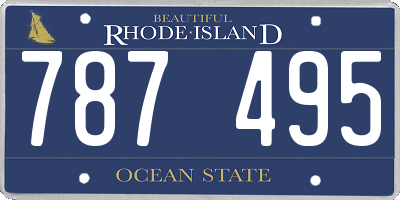 RI license plate 787495