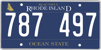 RI license plate 787497