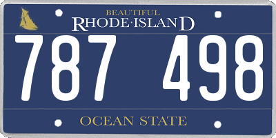 RI license plate 787498