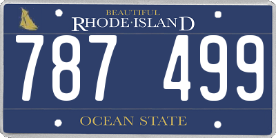 RI license plate 787499