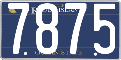 RI license plate 7875