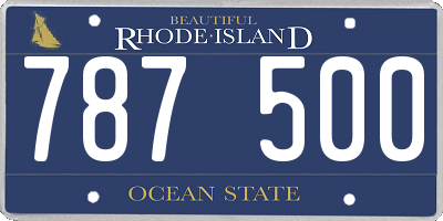 RI license plate 787500