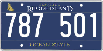 RI license plate 787501