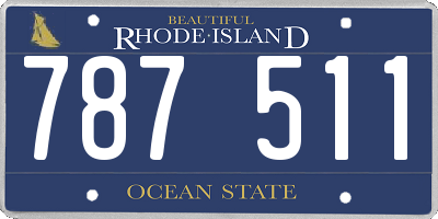 RI license plate 787511