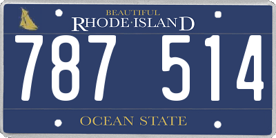 RI license plate 787514