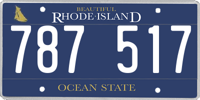 RI license plate 787517