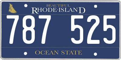 RI license plate 787525