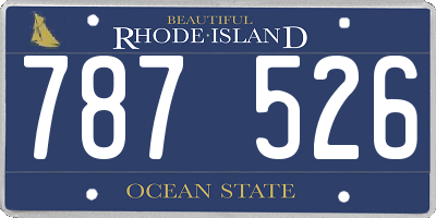 RI license plate 787526