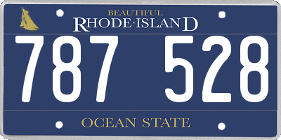 RI license plate 787528