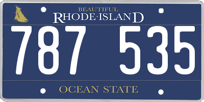 RI license plate 787535
