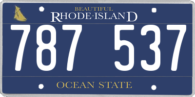 RI license plate 787537