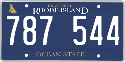 RI license plate 787544