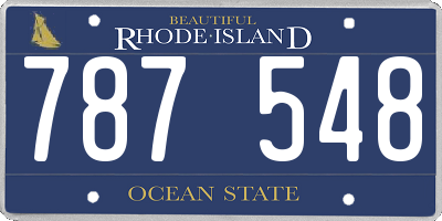 RI license plate 787548