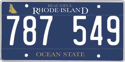 RI license plate 787549