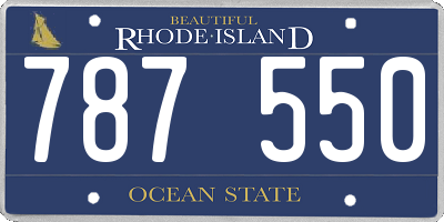 RI license plate 787550