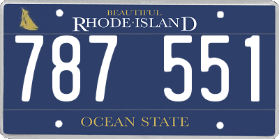 RI license plate 787551