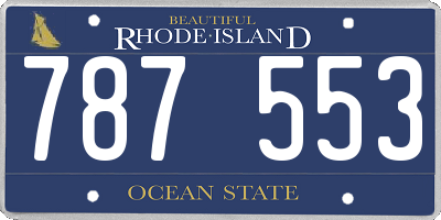 RI license plate 787553