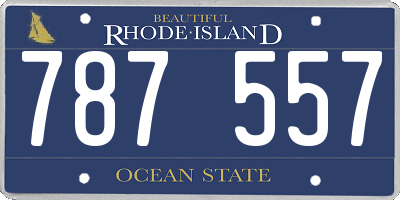 RI license plate 787557