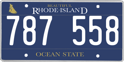 RI license plate 787558