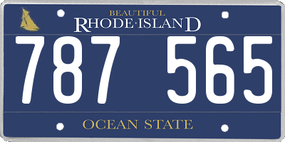 RI license plate 787565