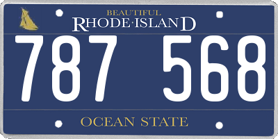 RI license plate 787568