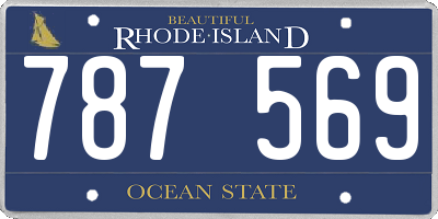 RI license plate 787569