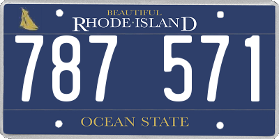 RI license plate 787571