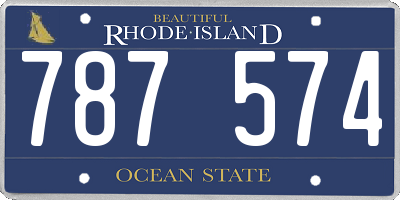 RI license plate 787574