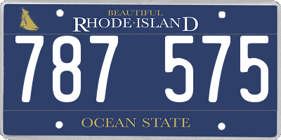 RI license plate 787575
