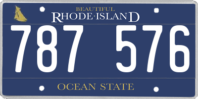 RI license plate 787576