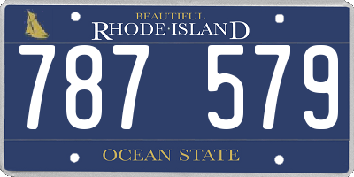 RI license plate 787579