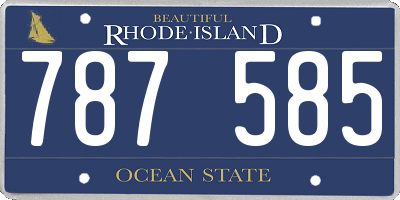 RI license plate 787585