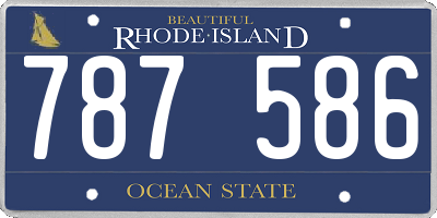 RI license plate 787586